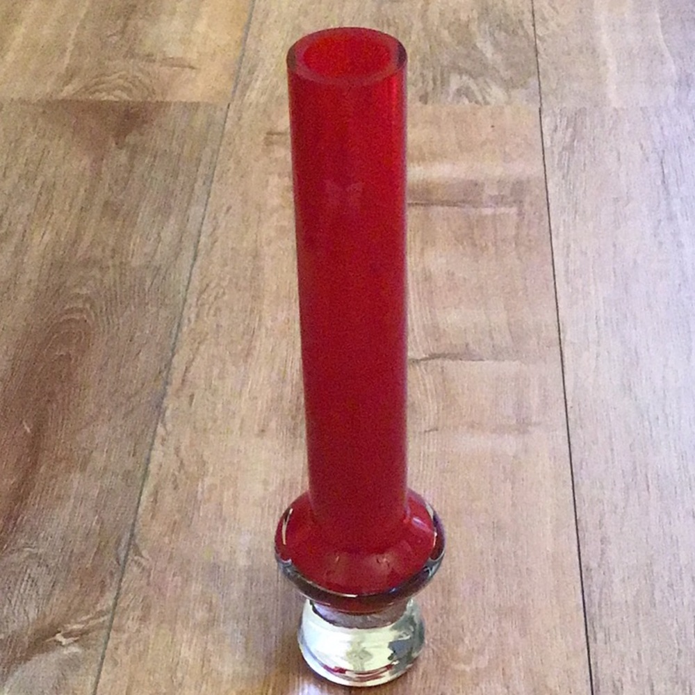Marquis by Waterford red crystal 12” bud vase.